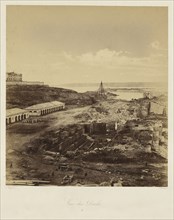 View of the Docks, Vue des Docks, Léon-Eugène Méhédin, French, 1828 - 1905, 1855; Salted paper print; 35.1 x 31.6 cm