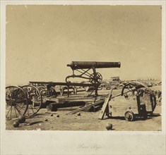 A Russian Cannon, Piece Russe, Léon-Eugène Méhédin, French, 1828 - 1905, 1855; Salted paper print; 25.9 x 32.1 cm