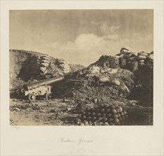 Gervais Battery, Batterie Gervais, Jean-Charles Langlois, French, 1789 - 1870, 1855; Salted paper print; 25.6 x 31.8 cm