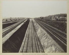 Main Line and Low Grade Tracks at Parkersburg; William H. Rau, American, 1855 - 1920, 1891 - 1895; Gelatin silver print