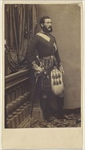 Portrait of a man in British military uniform; about 1865; Albumen silver print
