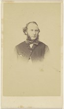 man with muttonchops, in vignette-style; about 1865; Albumen silver print