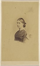 woman in 3,4 profile, seated; about 1865; Albumen silver print