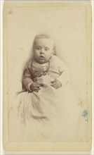 baby with necklace, blanket wrapper around lap; G.W. Bryant, American, active Plattsburg, Missouri 1870s, 1870s; Albumen silver
