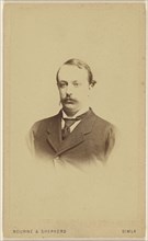 man with moustache, in vignette style; Bourne & Shepherd, English, 1863 - 2016, 1870s; Albumen silver print