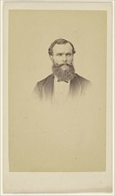 bearded man in vignette style; F. Schwarzschild, British, active Calcutta, India 1860s, 1860s; Albumen silver print
