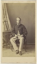 bearded man, seated; F. Schwarzschild, British, active Calcutta, India 1860s, 1860s; Albumen silver print