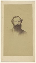 full-bearded man, in vignette-style; F. Schwarzschild, British, active Calcutta, India 1860s, 1860s; Albumen silver print