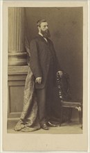 full-bearded man, standing; F. Schwarzschild, British, active Calcutta, India 1860s, 1860s; Albumen silver print