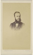 bearded man, in vignette-style; F. Schwarzschild, British, active Calcutta, India 1860s, 1860s; Albumen silver print