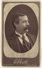 man with bushy moustache in 3,4 profile; Abbott; about 1870; Carbon print