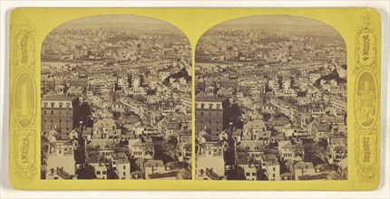 West from Bunker Hill Monument; American; about 1870 - 1880; Albumen silver print