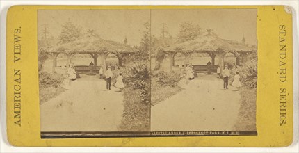 Rustic Arbor, Prospect Park, N.Y; American; about 1865 - 1875; Albumen silver print
