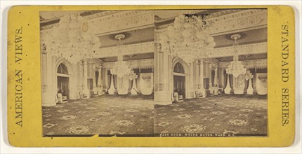 East Room, White House, Wash. D.C; American; about 1865 - 1875; Albumen silver print