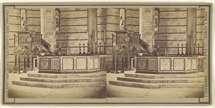 View of altar of  church at Pisa, Italy; Enrico Van Lint, Italian, active Pisa, Italy 1850s - 1870s, about 1868; Albumen silver