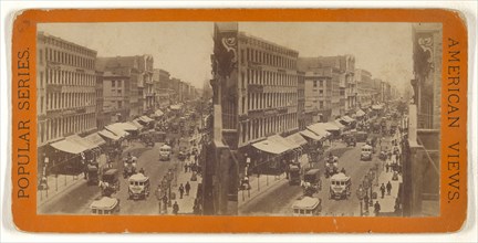 Broadway, from cor. Houston St. looking North; Attributed to Peter F. Weil, American, active New York, New York 1860s - 1870s