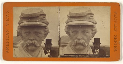 Granite Statue. The Volunteer; American; about 1869 - 1873; Albumen silver print