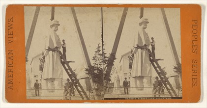 Granite Statue. The Volunteer; American; about 1869 - 1873; Albumen silver print