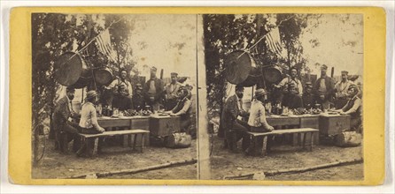 Improvised Dinner Table in the Field. Army of the Potomac; Edward and Henry T. Anthony & Co., American, 1862 - 1902, about 1862