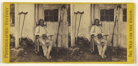 John L. Burns, the old Hero of Gettysburgh, recovering from his wounds; Studio of Mathew B. Brady, American, about 1823 - 1896