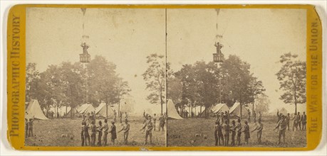 Prof. Lowe observing the Battle of Fair Oaks, Va. from his Balloon; Studio of Mathew B. Brady, American, about 1823 - 1896, May