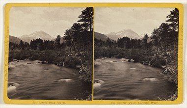 On the St. Vrain Looking West. Long's Peak, Colorado; Joseph Collier, American, born Scotland, 1836 - 1910, 1865 - 1870