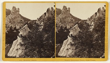 White Sandstone Crags, Glen Eyrie. Manitou, Colorado; Joseph Collier, American, born Scotland, 1836 - 1910, 1865 - 1870