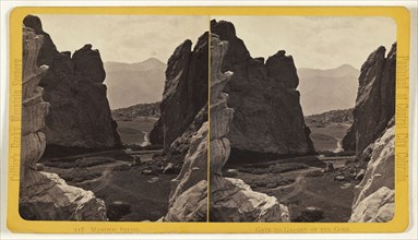 Gate to Garden of the Gods. Manitou, Colorado; Joseph Collier, American, born Scotland, 1836 - 1910, 1865 - 1870; Albumen