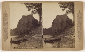 Castle Rock, Columbia River; Continent Stereoscopic Company; 1870s; Albumen silver print