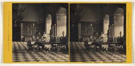 Warwick Castle - View in the Great Hall; Henry T. Cooke & Son; about 1867; Albumen silver print