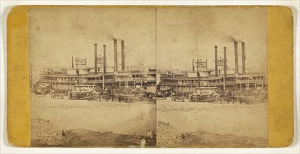 Levee at Memphis, Aug. 18, 1881; J. Frank Coonley, American, active about 1857 - 1904, August 18, 1881; Albumen silver print