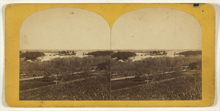 Chain Bridge from Moulton's Castle; Oliver H. Copeland, American, 1836 - 1876, December 25, 1873; Albumen silver print
