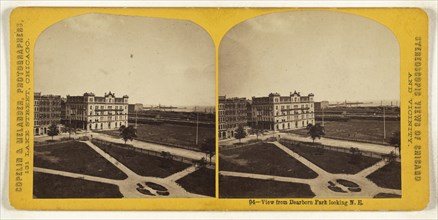 View from Dearborn Park looking N.E; Copelin & Melander; 1870s; Albumen silver print