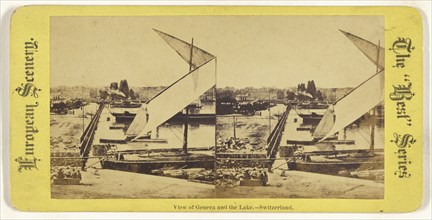 View of Geneva and the Lake. - Switzerland. European Scenery. The  Best  Series; 1860s; Albumen silver print