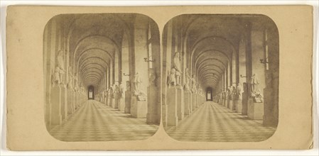 Galeries des Sculteurs, Versailles; French; about 1865; Albumen silver print