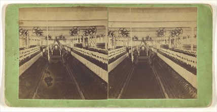 Carding Room, Granite Mill, Fall River, Mass. U.S. 3rd Story; Joseph W. Warren, American, active 1870s, 1870s; Albumen silver