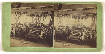 Lapper Room, Granite Mill, Fall River, Mass. over Engine Room; Joseph W. Warren, American, active 1870s, 1870s; Albumen silver