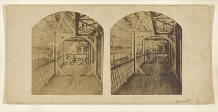 Upper Gallery, Crystal Palace; Attributed to Robert Howlett, British, 1831 - 1858, about 1855; Albumen silver print
