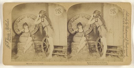 Queens of Leisure at the Seashore; Bert Elias Underwood, American, 1862 - 1943, 1894; Albumen silver print