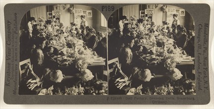 Doll Factory, Dressing Dolls, Sonneburg, Germany, 1881 - 1940s, about 1920; Gelatin silver