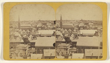 View of City, looking East from City Hall, Portland, Maine; Marquis Fayette King, American, 1835 - 1904, 1860s; Albumen silver