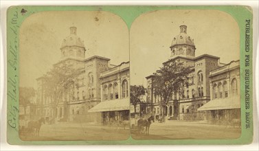 City Hall, Portland, Maine; Marquis Fayette King, American, 1835 - 1904, 1860s; Albumen silver print