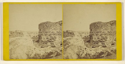 Winchelsea or Camber Castle - Interior with Keep; L.T. Kingsmill, British, active 1860s, 1860s; Albumen silver print