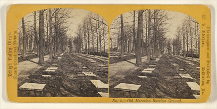 Old Moravian Burying Ground. Bethlehem, Pa; M.A. Kleckner, American, active Pennsylvania 1870s, about 1867; Albumen silver