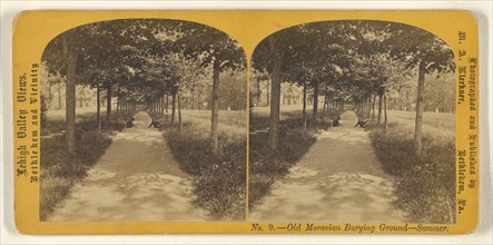 Old Moravian Burying Ground - Summer. Bethlehem, Pa; M.A. Kleckner, American, active Pennsylvania 1870s, about 1867; Albumen