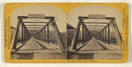 New Street Bridge; M.A. Kleckner, American, active Pennsylvania 1870s, about 1870; Albumen silver print