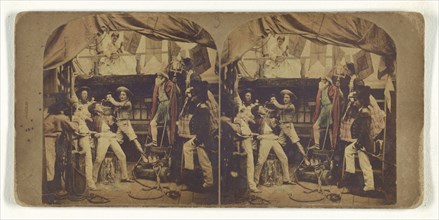 Nautical Sketches. Crossing the Line; J. Reynolds, British, active 1860s, about 1865; Hand-colored albumen silver print