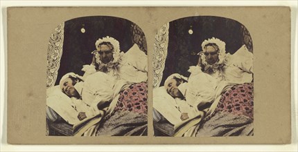 Mrs. Caudle's Curtain Lectures; London Stereoscopic Company, active 1854 - 1890, about 1860; Hand colored Albumen silver print