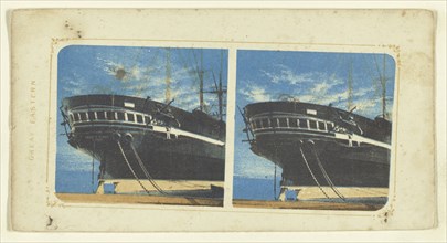 Great Eastern; Attributed to London Stereoscopic Company, active 1854 - 1890, about 1855; Photolithograph, colored