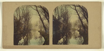 A View on the River Lea, In Essex; London Stereoscopic Company, active 1854 - 1890, about 1860; Hand colored Albumen silver